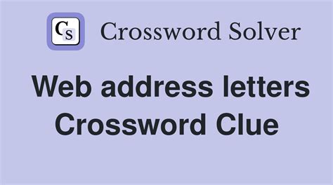 web address crossword clue 3 letters